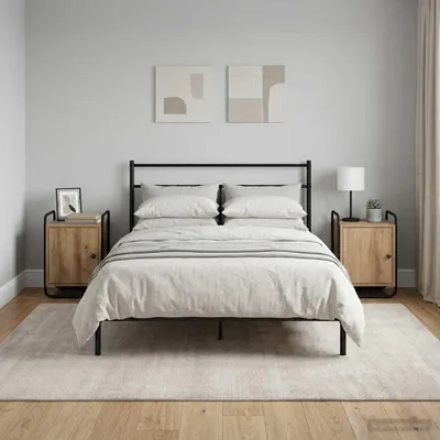 Imagen del producto de vidaXL Mesita de noche, 2 unidades, estilo artesanal, madera de roble, material compuesto