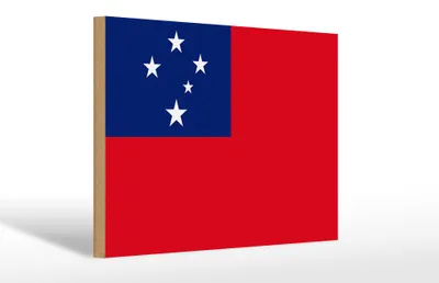 Produktbild von Holzschild Flagge Samoas 30x20cm Flag of Samoa