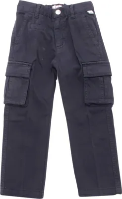 Productafbeelding van 5548AQ cargobroek voor meisjes, merk IL GUFO, jongensmodel, kinderbroek, blauw