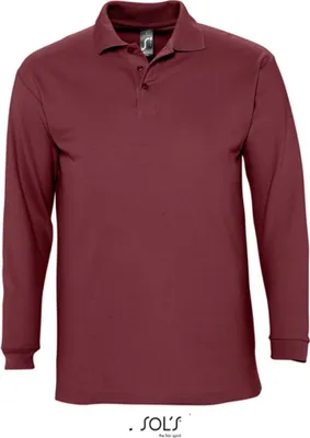 Produktbild von SOLs 11353 | Herren Longsleeve Poloshirt Winter II - Farbe: Burgundy - Größe: M