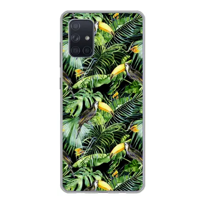 Produktbild von MuchoWow® Handyhülle Schutzhülle Hülle für Samsung Galaxy A51 5G Tukan - Muster - Pflanzen Silikon Softcase Handy Hülle - Abbildung