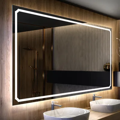 Produktbild von Artforma Badspiegel 170x70 cm - mit LED Beleuchtung - LED Farbe Kaltweiß 7000K - Individuell Nach Maß - Beleuchtet Wandspiegel Lichtspiegel Badezimmerspiegel | Lichtschalter: Touch Schalter |LED137