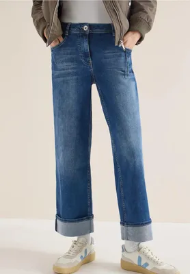 Produktbild von CECIL Wide Jeans 'Wide Leg Jeans Neele', B380591, mid blue wash, Gr. 32 x 30