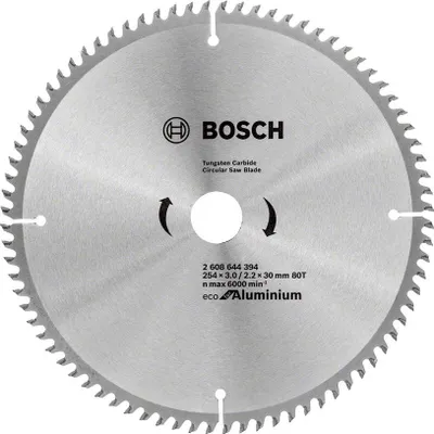 Image de Lame de scie circulaire Bosch Eco for Aluminium 254x30x3,0/2,2 z80
