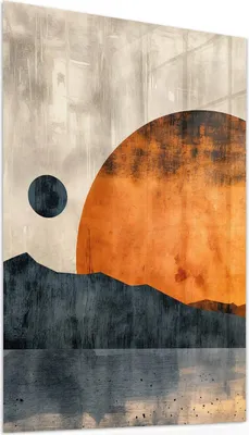 Produktbild von Glasbild 50x75cm in XXL für Wohnzimmer, Schlafzimmer Motiv Sonnenuntergang Kunst