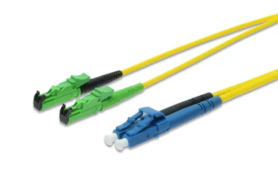 Zdjęcie produktu dla Digitus 3m E2000 (APC) - LC Singlemode LSOH, 3 m, OS2, E-2000 (LSH), LC