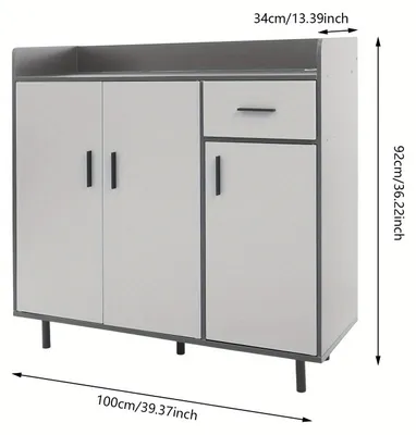 Produktbild von Küchenschrank - Küchenaufbewahrungsmöbel - Aufbewahrungsschrank - Buffet - Küchenmöbel - Verstellbare Einlegeböden - Tragfähigkeit: 60 kg