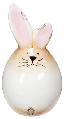 Produktbild von Keramikfigur Osterhase als Ei für Frühlings- und Osterdekoration