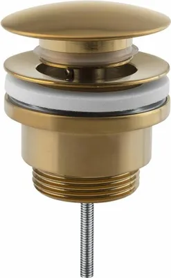 Produktbild von Sapho Waschbecken-Ablaufgarnitur 5/4", klick-klack, großer Stopfen, 10-55mm, Gold matt