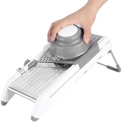 Zdjęcie produktu dla Ręczny nóż do warzyw ze stali nierdzewnej - 4 ostrza - 35x14x16 cm - Wysoka jakość