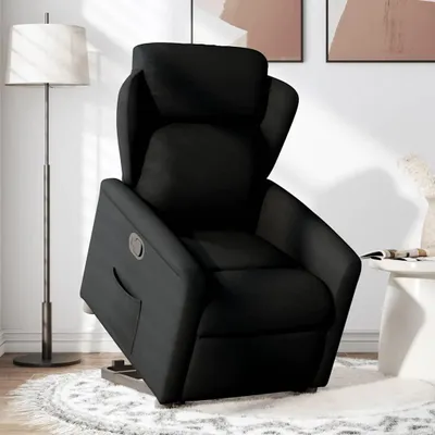 Produktbild von vidaXL Relaxsessel mit Aufstehhilfe Schwarz Stoff