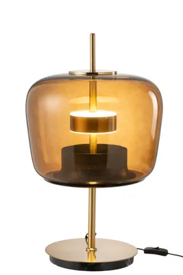 Produktbild von Braune LED-Lampe aus Glas, 35 cm breit, 58 cm hoch