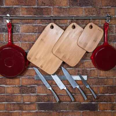 Immagine prodotto di Set di 3 taglieri in bambù - Piccolo Medio Grande - Set di taglieri da cucina in bambù naturale