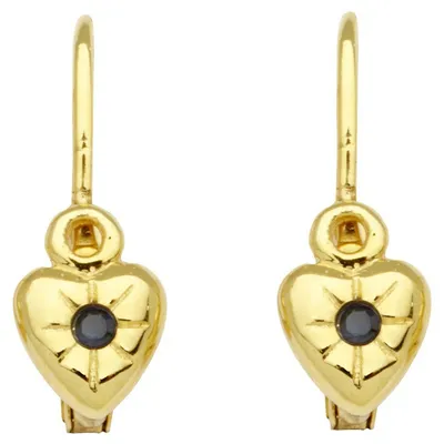 Produktbild von Miamar KI28 Mädchen Ohrringe Herz 14 Karat (585) Gelbgold Blau