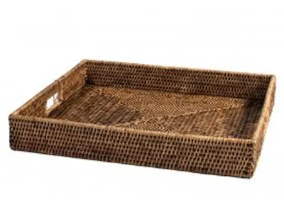 Immagine prodotto di H&H Vassoio Quadrato In Rattan Cm 45X7H