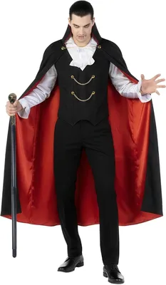 Productafbeelding van Vampierkostuum voor heren - Dracula kostuum met cape en vest voor Halloween