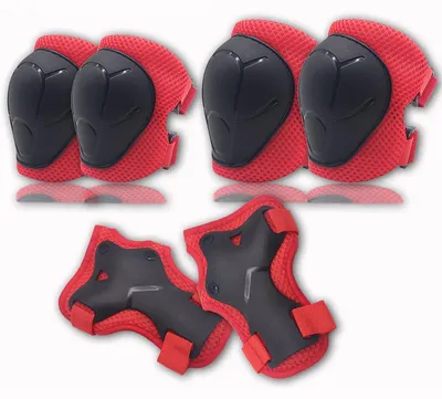 Produktbild von Sechsteiliges Kinder-Rollschuh-Schutzset, bestehend aus Sporthelm, Schutzausrüstung für Skateboards, Knie- und Ellbogenschonern