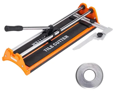 Immagine prodotto di VEVOR Tagliapiastrelle da 43,2 cm (manuale) per rivestimenti e piastrelle lucide, tagliapiastrelle con doppia guida, disco in carburo di tungsteno, impugnatura antiscivolo, barra di pressione anti-spostamento