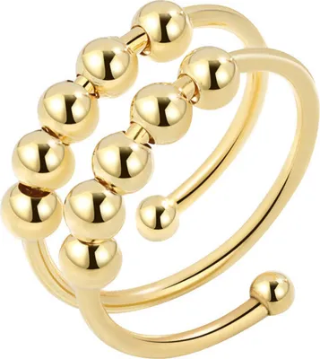 Produktbild von INF Anti-Stress-Ring doppelt verstellbar Kupfer platinfarben Gold 17 mm