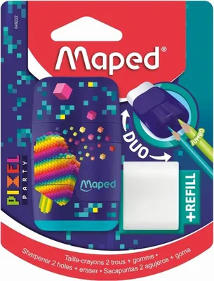 Maped Temperówka z gumką Connect Pixel, 1 sztuka