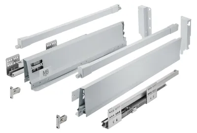 Produktbild von GTV Schublade MODERN BOX PRO, H=135 mm, L=350 mm, Soft-Close, Vollauszug, grau – Soft-Close – der Mechanismus lässt | Högert Technik