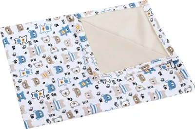 Produktbild von Kuscheldecke für Kinderwagen und Bettchen Bára Beige gemustert 75x100 cm pflegeleicht