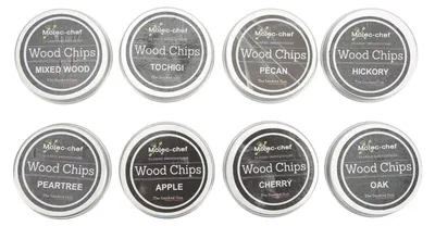 Productafbeelding van Rookchips set, 8 stuks. Rookhoutvlokken voor cocktails, whisky