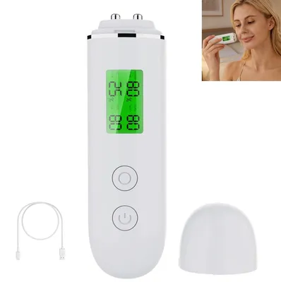 Produktbild von Digitaler Hautfeuchtigkeitsmesser – Tragbarer Skin Analyzer für Feuchtigkeit & Öl, LCD Hautanalyse Gerät