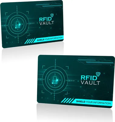 Produktbild von RFID VAULT 2x NFC RFID Karte Karten Set RFID & NFC Schutz Blocker Card für EC Kreditkarten Ausweis