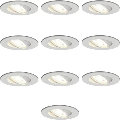 Produktbild von hoftronic LED Einbaustrahler 4W 345lm GU10 2700K Weiß schwenkbar dimmbar