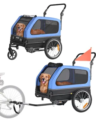 Zdjęcie produktu dla Przyczepka Rowerowa Vevor Dla Psa 40 Kg 2 W 1 Solidna Najlepsza