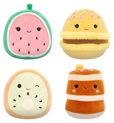 Produktbild von Jazwares SQCR06866 - Squishmallows - Food Squad, Plüschfigur, je 12,5 cm, 4er Pack