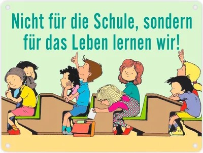 Produktbild von Schüler im Klassenzimmer Metallschild in 15x20 cm zum Thema Eigenverantwortung