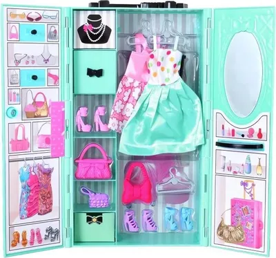 Image de AFF 3069 Poupée avec accessoires et équipement, valise verte