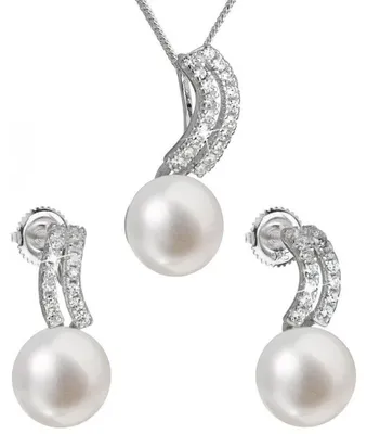 Produktbild von Set of silver jewelery with genuine pearls Pavon 29037.1