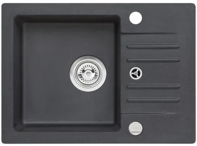 Produktbild von Alveus Cortina - Granit-Spüle 580x420 mm, mit Ablaufsystembedienung, carbon 1117076