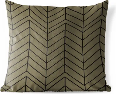 Produktbild von MuchoWow® Outdoor Kissen - Muster - Luxus - Schwarz - Grün - 50x50 cm - Wetterfest - Lounge Kissen - Komfortabel - Kissen mit Bild