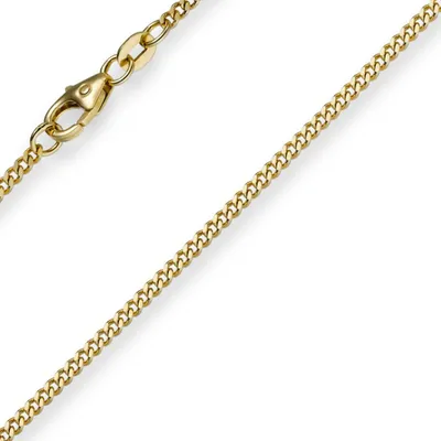 Produktbild von 1,5mm Panzerkette Kette Collier aus 585 Gold Gelbgold Goldkette 55cm Uni