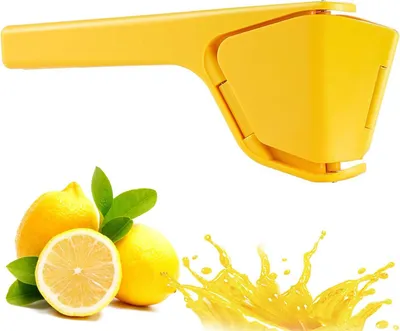 Produktbild von Manuelle Zitronenpresse für Zitronen & Orangen, ergonomisch, leicht zu reinigen, gelb
