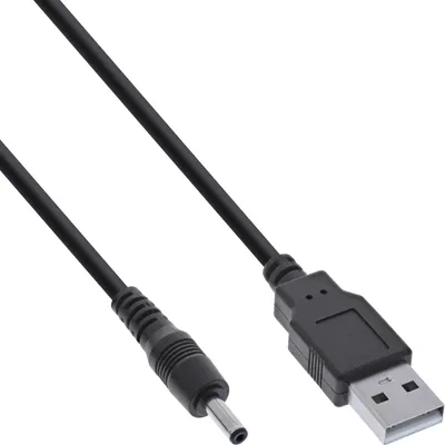 Produktbild von InLine® USB DC Stromadapterkabel, USB A Stecker zu DC 3,5x1,35mm 2m