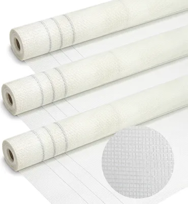 Produktbild von Bettizia 150m² Armierungsgewebe Putzgewebe (1m x 50m) Gewebe Putz Gittergewebe 160g/m² Glasfasergewebe 4mm x 4mm Glasfaser Fassade Weiß