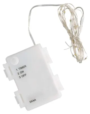 Mini-LED-Lichterkette, 235 cm, 40 warmweiße LEDs, batteriebetrieben