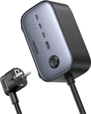 Zdjęcie produktu dla Ugreen adowarka Sieciowa Gan Usb C / Usb Listwa Zasilajca Ac Czarna (Cd270)