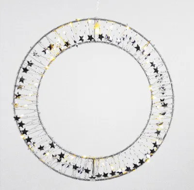 Produktbild von F-H-S Drahtring 40LED ø28cm silber