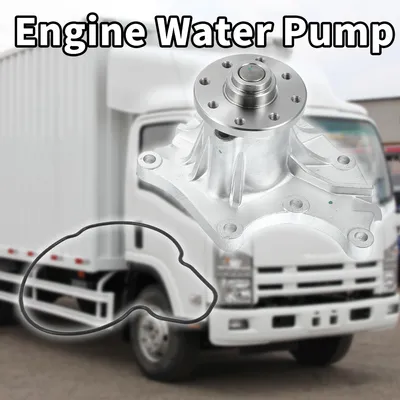 Image de Kit De Pompe À Eau Compatible Avec Le Moteur pour Isuzu 4Jb1, Pompe À Eau Avant En Métal Durable De Couleur Argent Avec Joint En Caoutchouc