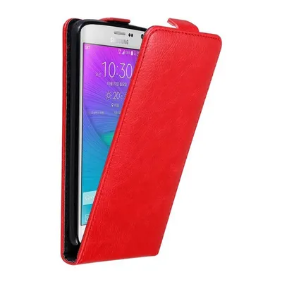Obrázek produktu pro Cadorabo pouzdro pro Samsung Galaxy NOTE EDGE Protective Cover in Red Flip Case Obal na mobilní telefon