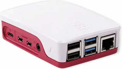 Zdjęcie produktu dla RASPBERRY PI 4 Model B Obudowa, tworzywo sztuczne, czerwono-biała