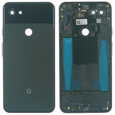 Produktbild von Google Pixel 3a XL Backcover + Kameraglas, Schwarz