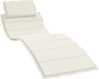 Zdjęcie produktu dla vidaXL Poduszka na leżak melanż kremowy 186x58x4 cm tkanina