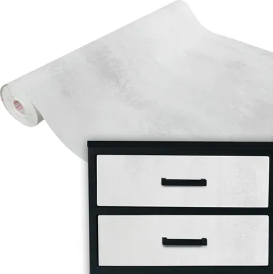 Produktbild von Klebefolie Möbel 67x100 cm - Beton Weiß - Möbelfolie selbstklebend in Deko-Stil - Folie für Möbel zur einfachen Renovierung von Türen, Tischen und Regalen - Klebefolie dekorativ und abwaschbar